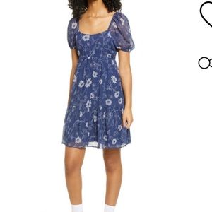 BP Navy Crown Daisy Floral Days Blue Floral Dress | medium